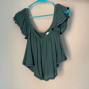 Crop top off the shoulder top